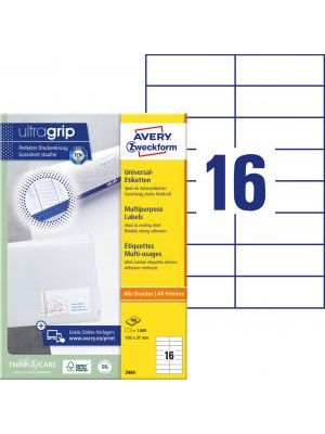 Etikety univerzálne 105x37 mm Avery A4 100 hárkov