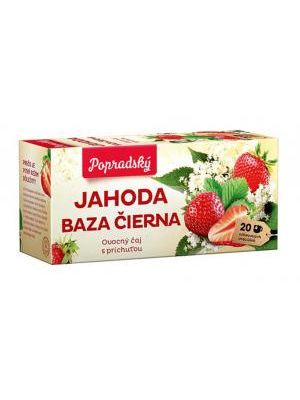 Čaj BOP ovocný jahoda, baza čierna 40g