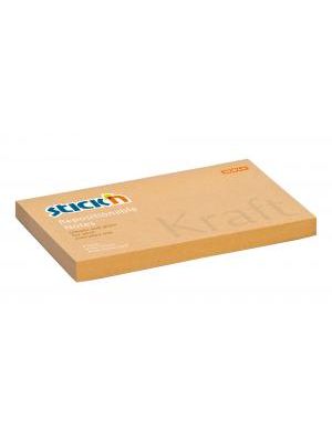 Samolepiaci bloček Kraft 76x127mm prírodná hnedý