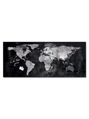 Sklenená tabuľa artverum 130x55cm mapa sveta