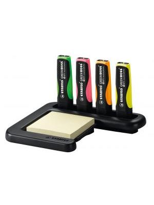 Sada zvýrazňovačov STABILO GREEN BOSS 4 ks Stolný set zelená, ružová, oranžová, žltá