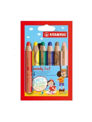 Farbičky STABILO woody 3 in1 6ks