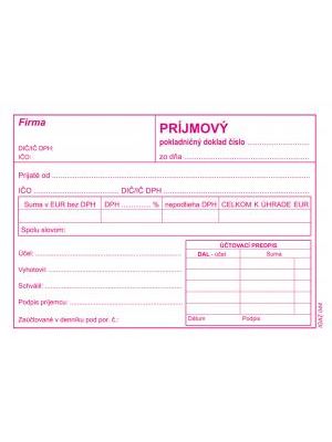 Príjmový pokl.doklad A6 s DPH samoprepis