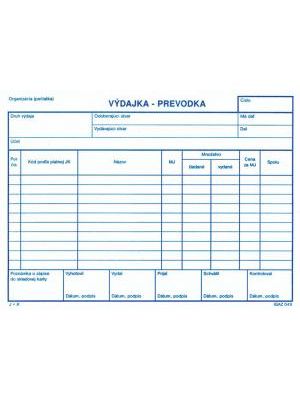 Výdajka - prevodka A5 bez DPH