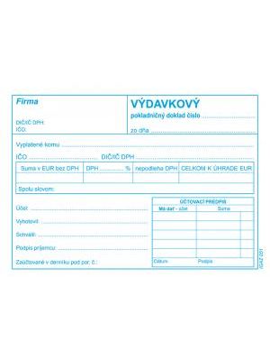 Výdavkový pokl.doklad A6 s DPH