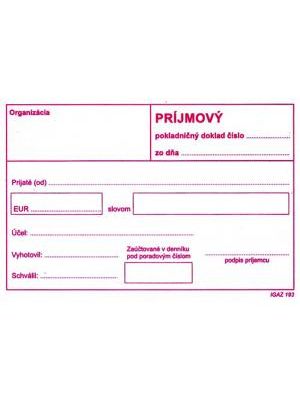 Príjmový pokl.doklad A6 bez DPH