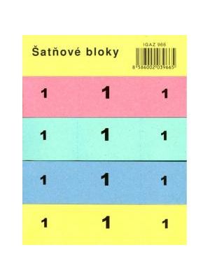Šatňový blok, 100 lístkov 1 bal. mix farieb