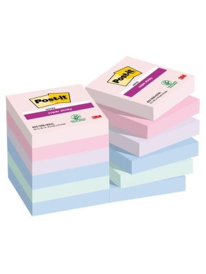 Samolepiaci bloček, 48x48 mm, 12x90 listov, 3M POSTIT 