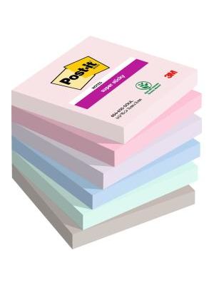 Bloček Post-it Super Sticky SOULFUL, veľkosť 76x76 mm, 6 bločkov po 90 lístkov