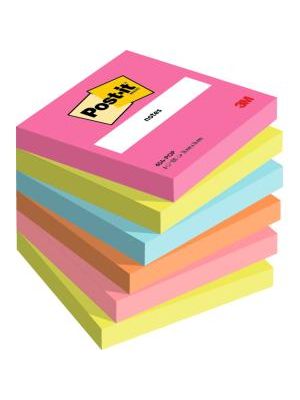 Bločky Post-it Super Sticky Poptimistic 76x76mm, 6 bločkov po 100 lístkov