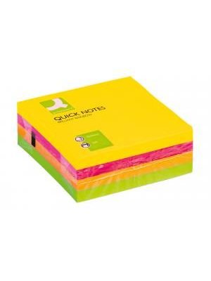 Bloček kocka Q-CONNECT 76x76mm 320l neónová