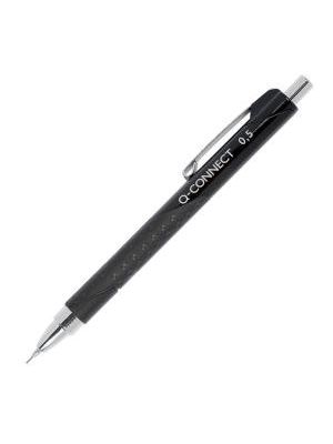 Mikroceruzka Q-CONNECT s kovovým mechanizmom 0,5mm čierna
