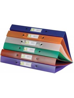 Zakladač 4-krúžkový Q-Connect celoplastový 2,5cm transparentný zelený