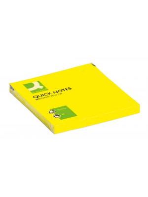Bloček Q-CONNECT neónové 76x76mm žlté