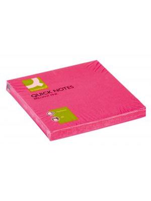 Bloček Q-CONNECT neónové 76x76mm ružové