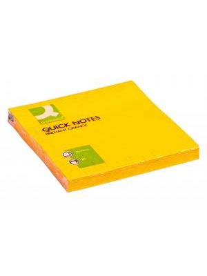 Bloček Q-CONNECT neónové 76x76mm oranžové
