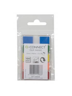 Záložky Q-CONNECT fóliové 12x43mm, 5x26 lístkov
