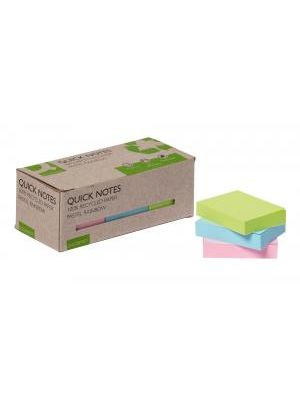 Bločky Q-Connect recyklované 38x51 dúhové