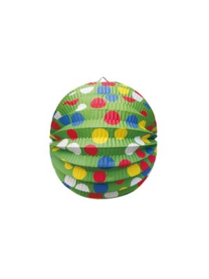 Lampión (PAP) guľa Party zelený Ø24cm 1 ks
