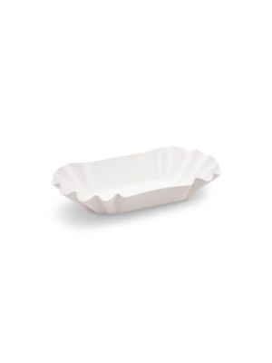 Papierová miska oválna biela 16 x 9 x 3 cm 250 ks