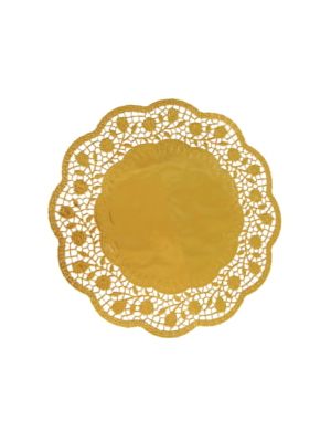 Krajky okrúhle 32cm, zlaté /4ks
