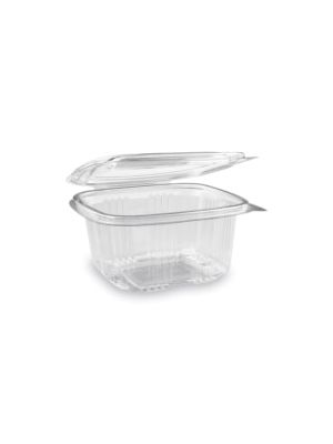 Miska hranatá priehľadná s viečkom 500ml/50ks PET