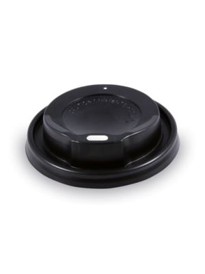 Viečko vypuklé čierne pre pohár Ø 80 mm (100 ks)
