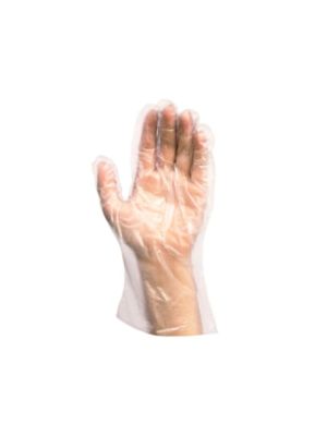Rukavica (HDPE) jednorázová transparentná `L` v boxe 500 ks