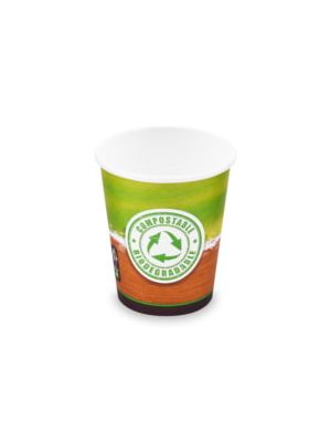 Papierový pohár BIO Ø80mm 280ml `M: 0,2L/8oz` 10 ks