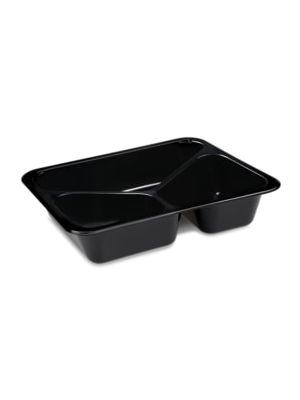 Menu misa (PP) extra-pevná 3dielná čierna 227 x 178 x 49 mm 50 ks