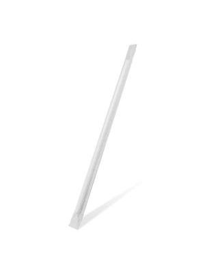 Slamka papierová biela `JUMBO` Ø8mm x 25cm jednotlivo balená 100 ks
