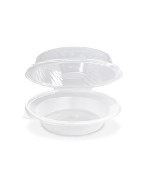 Šalátová miska (PP) s viečkom na dressing misku priehľadná 1600ml 25 ks