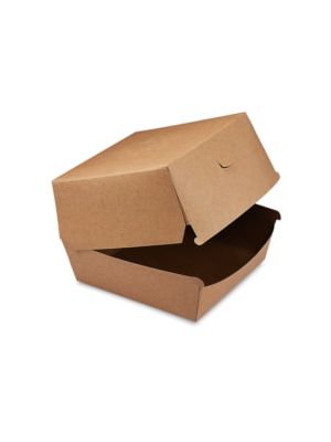 Burger box (PAP FSC Mix) nepremastiteľný kraft 135 x 135 x 100 mm 50 ks