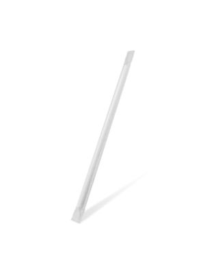 Slamka papierová biela `JUMBO` Ø8mm x 25cm jednotlivo balená 100 ks
