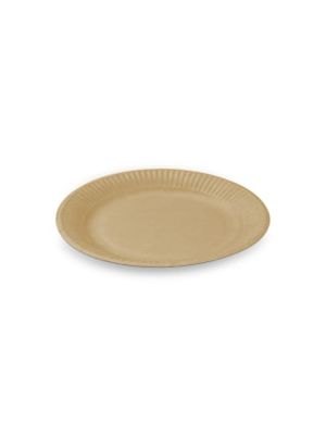Papierový tanier (FSC Mix) nepremastiteľný kraft Ø18cm 100 ks