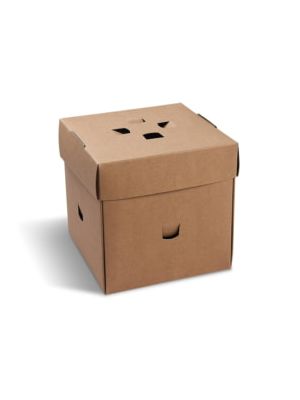 Burger box (PAP FSC Mix) rozkladací nepremastiteľný kraft 145 x 145 x 150 mm 50 ks