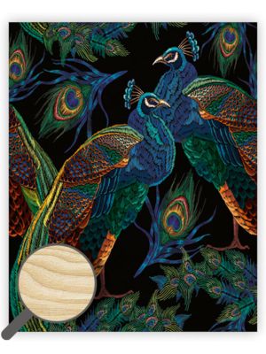 Drevený obraz Peacocks