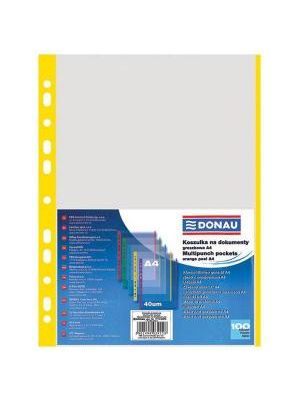 Euroobal DONAU A4 40mic so žltým okrajom 100ks