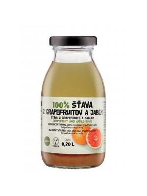 ZDRAVO šťava 100% grapefruitová-jablková 10 x 0,2 ℓ NEVRATNÉ SKLO