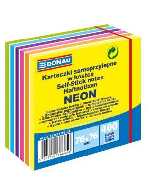 Bloček DONAU 6 neonových farieb 76x76mm 400l