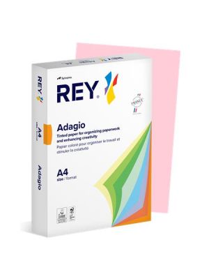Kancelársky papier REY farebný A4, 80 g, pastelový ružový