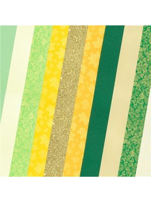 Papier kreatívny A4 Harmony of Green - 220 - 250 g/m2, mix motívov, 10 listov/bal