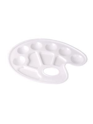 Paleta maliarska plastová biela