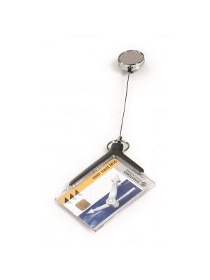 Visačka na plastovú kartu s kotúčom DURABLE CARD HOLDER DE LUXE PRO 85x54mm 10ks