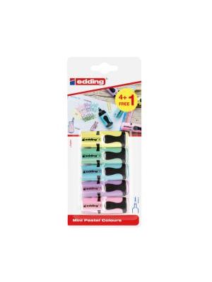 Sada mini zvýrazňovačov edding 7/4S pastel
