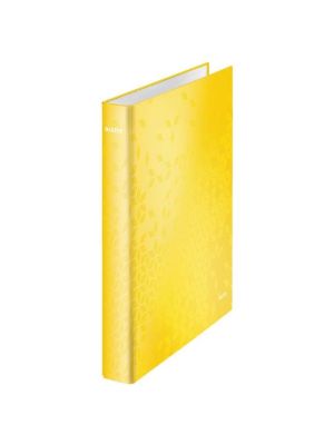 Zakladač 2-krúžkový Leitz WOW  laminovaný povrch 4cm žltý