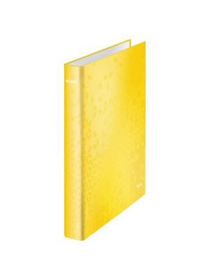 Zakladač 4-krúžkový Leitz WOW celoplastový 4cm žltý