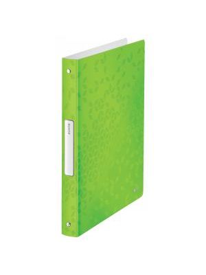 Zakladač 4-krúžkový Leitz WOW celoplastový 2,57cm metalický zelený