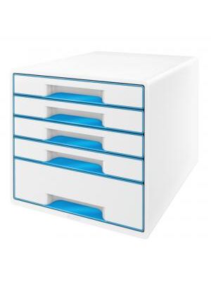 Zásuvkový box Leitz WOW metalický modrý