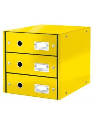 Zásuvkový box Leitz Click & Store 3 zásuvky žltý
